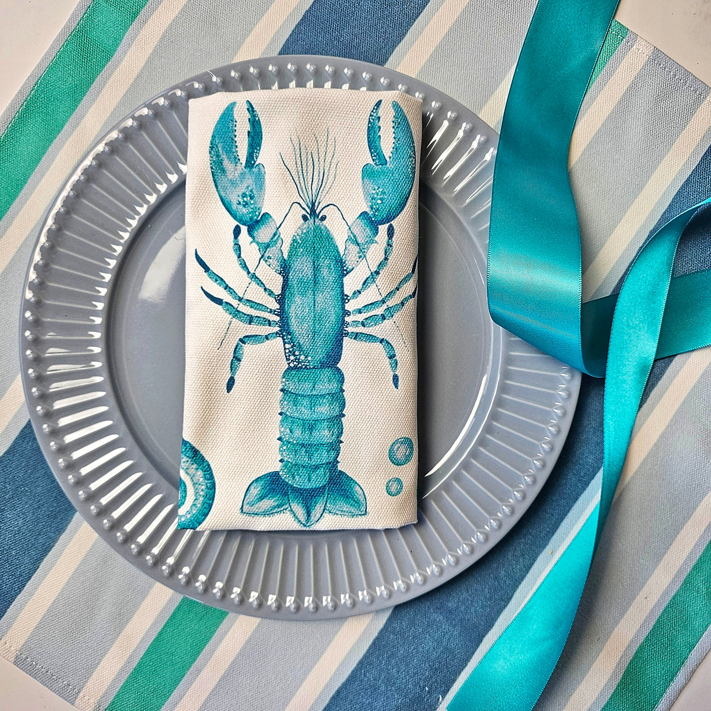 Ocean Napkins BOXED - Blue/Green - Wholesale