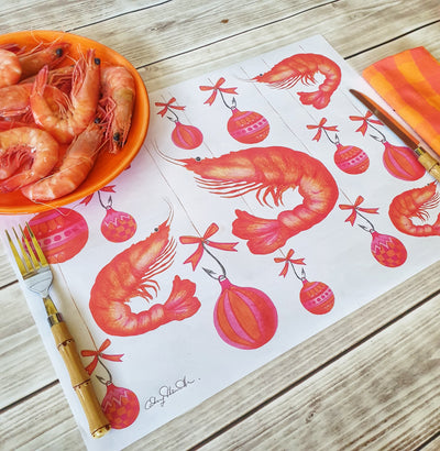 Prawn Christmas Placemats Wholesale