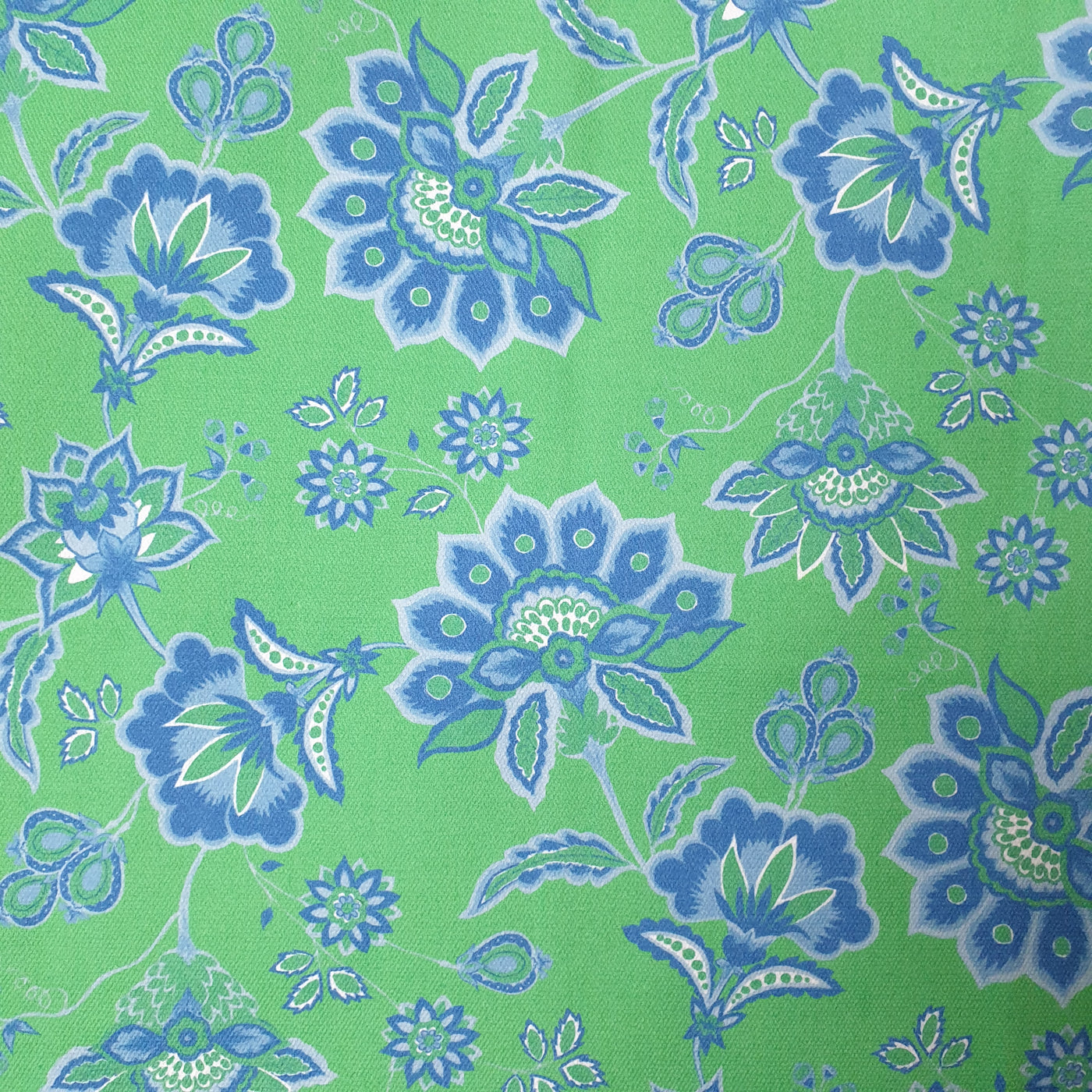 Aurora Tablecloth - Blue/Green on Green