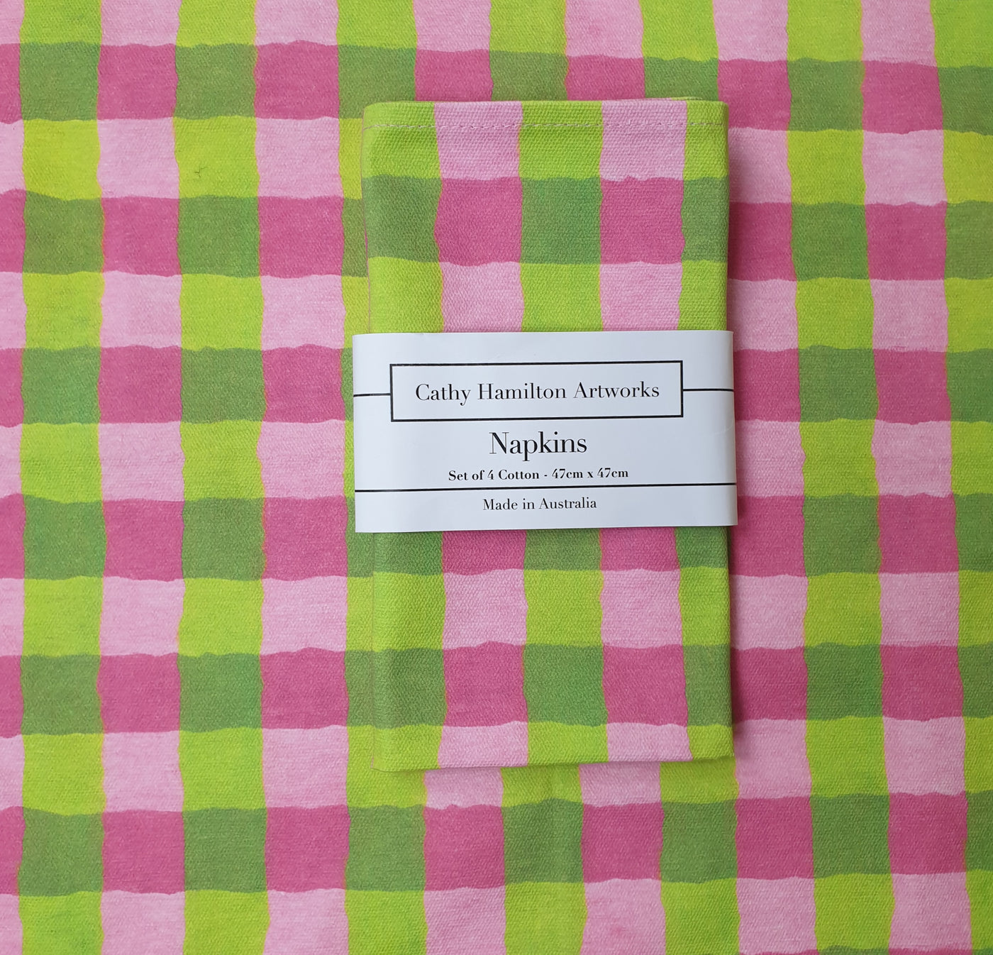 Florence Napkins - Pink/Green Gingham