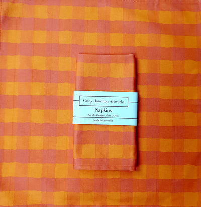 Aurora Napkins - Orange on Orange - Wholesale
