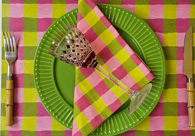 Gingham Placemats - Pink/Green