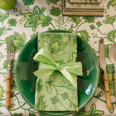 Florence Napkins - Green on Green - Wholesale