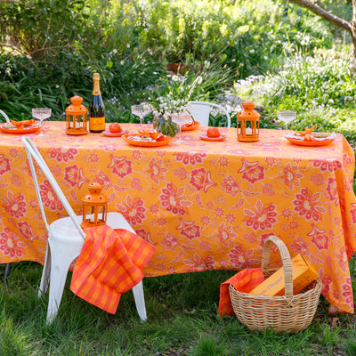 Aurora Tablecloth - Orange on Orange