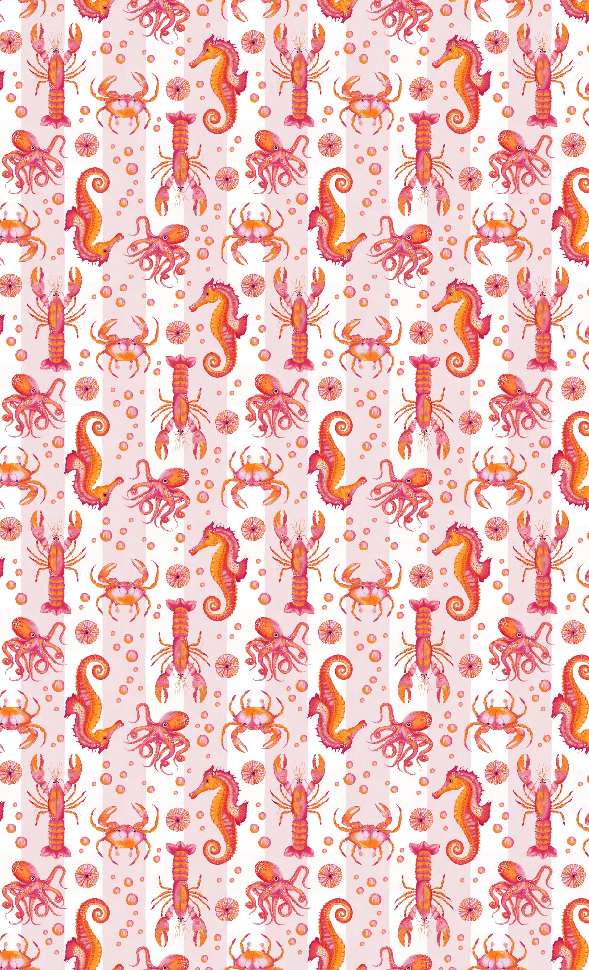 Ocean Tablecloth - Pink/Orange