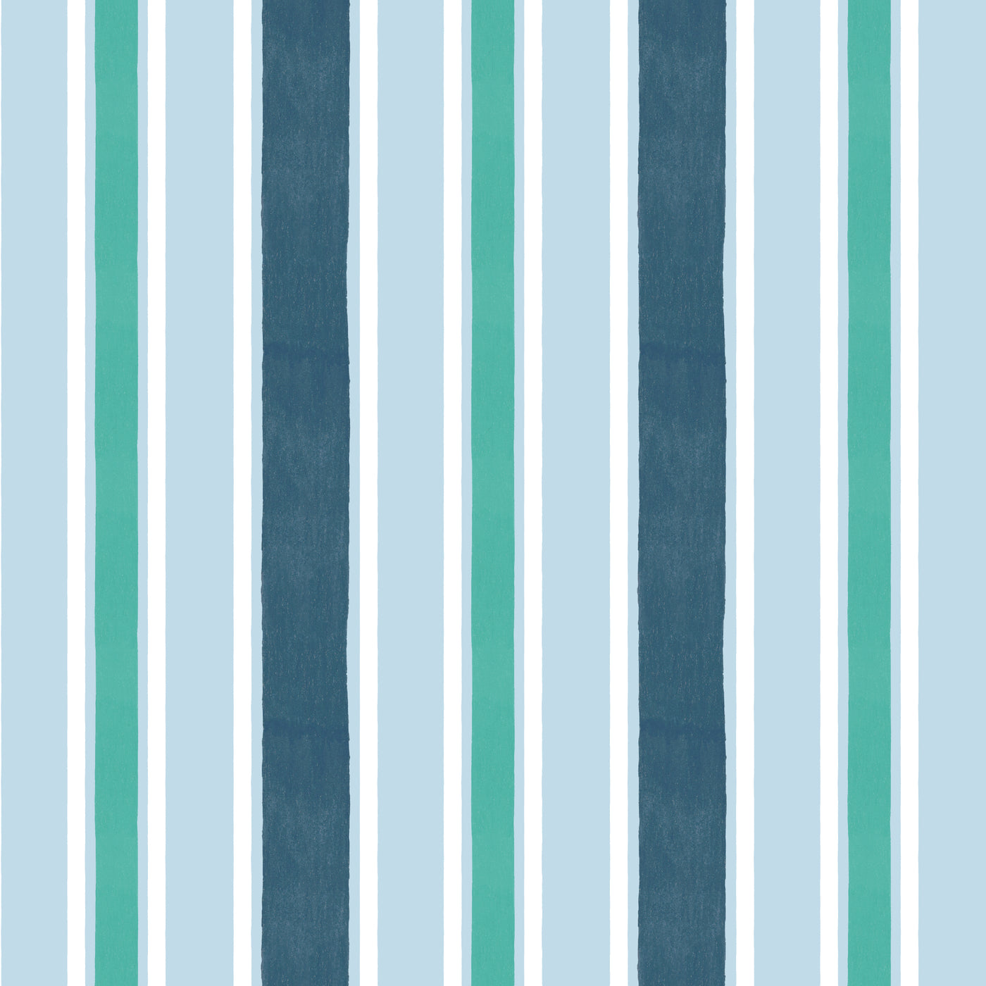 Ocean Napkins BOXED - Blue/Green/White Stripe