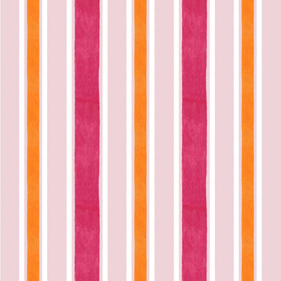 Ocean Napkins BOXED - Pink/Orange/White Stripe - Wholesale