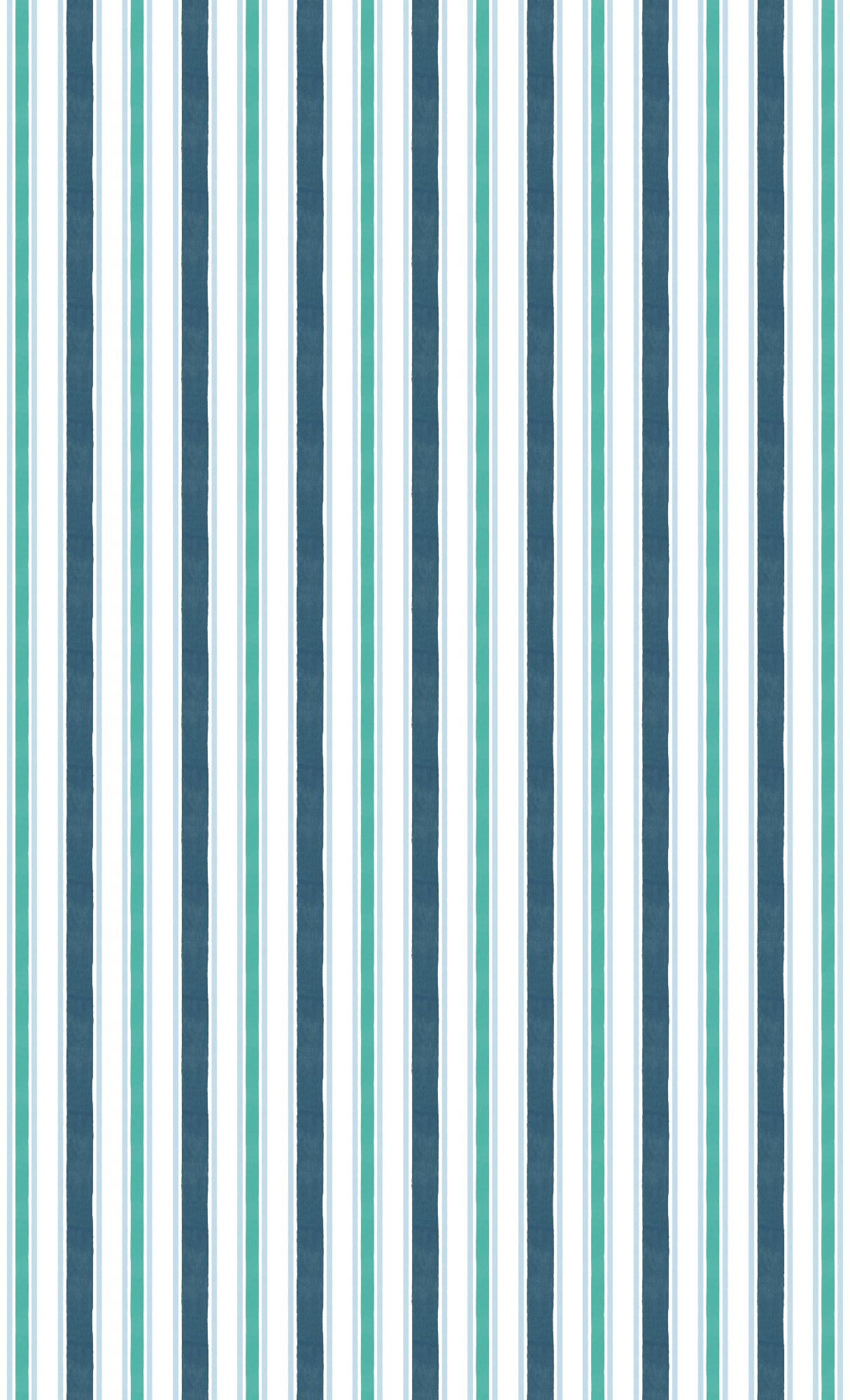 Summer Stripes Tablecloth - Blue/Green/White