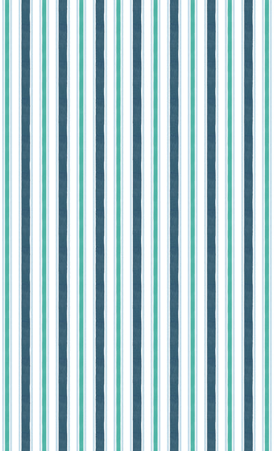 Summer Stripes Tablecloth - Blue/Green/White - Wholesale