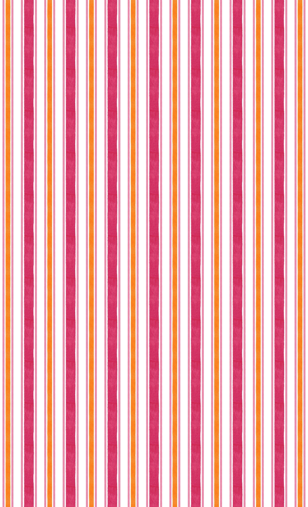 Summer Stripes Tablecloth - Pink/Orange/White  - Wholesale