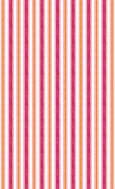 Summer Stripes Tablecloth - Pink/Orange/White