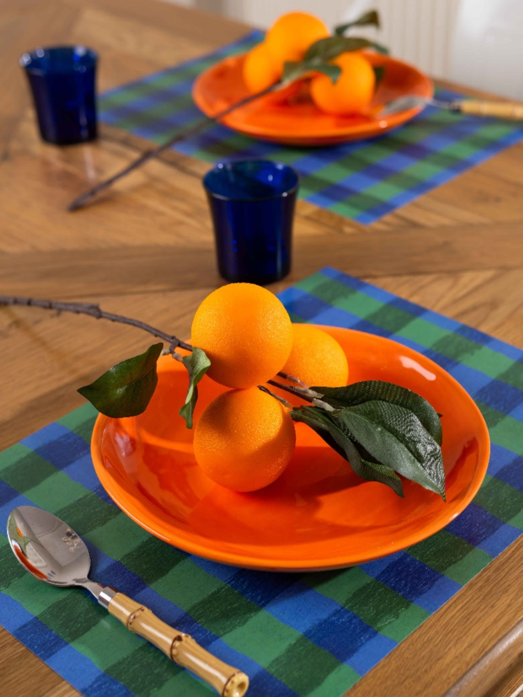 Gingham Placemats - Blue/Green