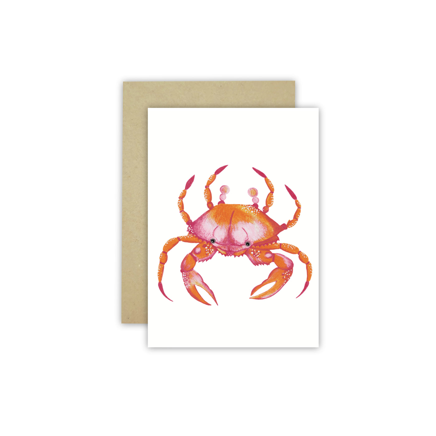 Crab C6 Card - Pink/Orange - Wholesale