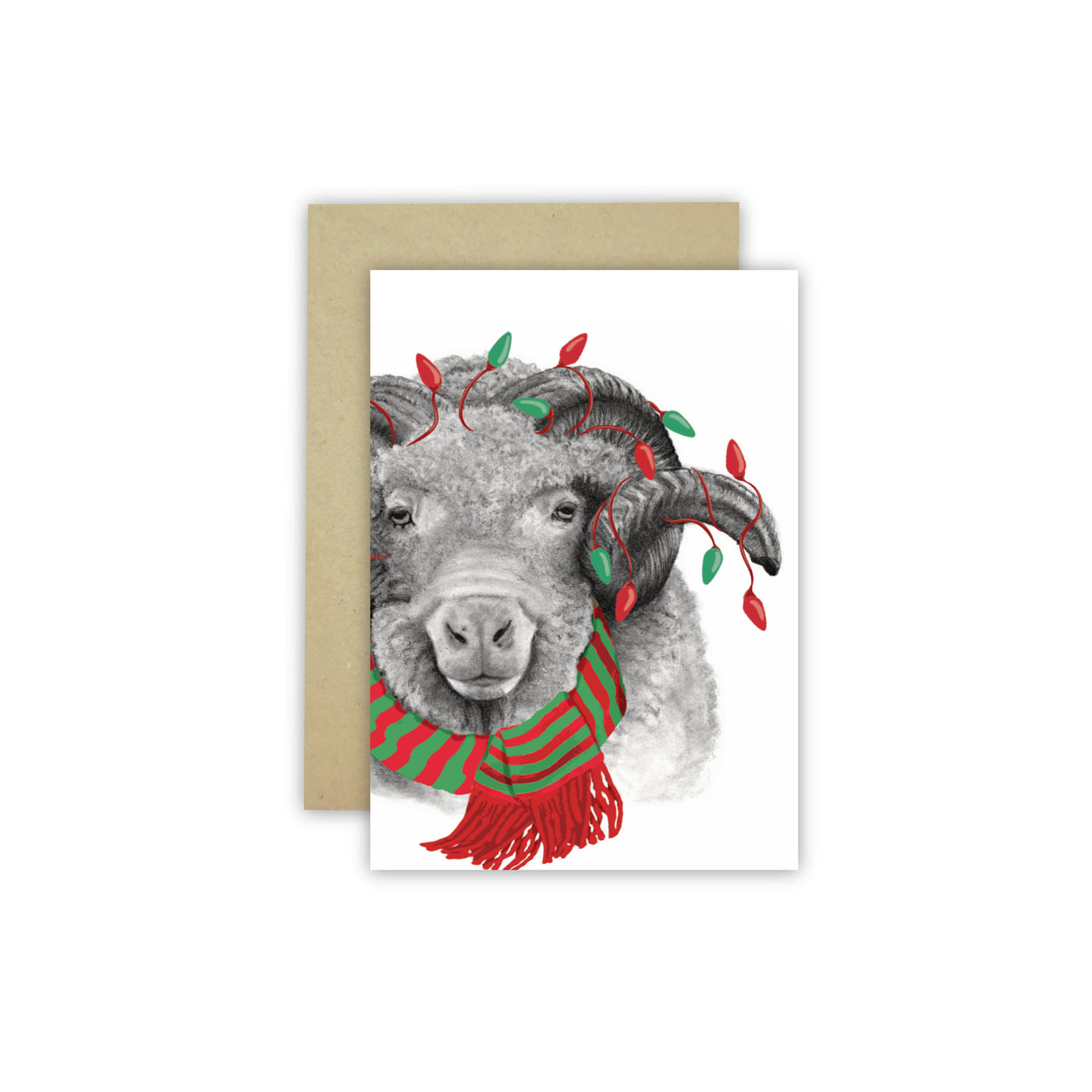 Ram Christmas Card - Wholesale