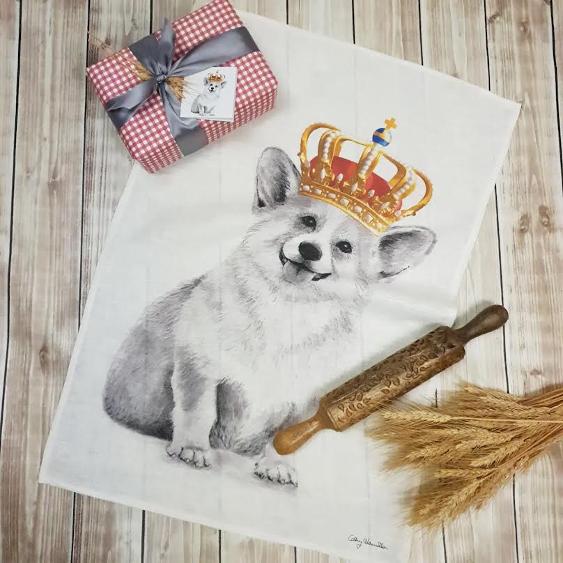 Royal Corgi Tea Towel