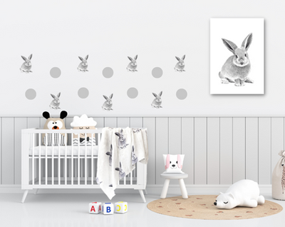 Bunny + Spots Wall Decals