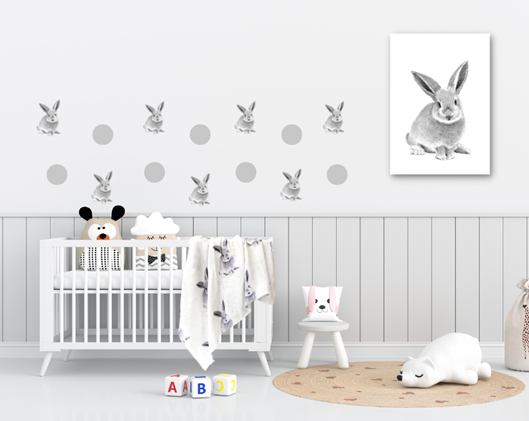 Bunny + Spots Wall Decals - Wholesale