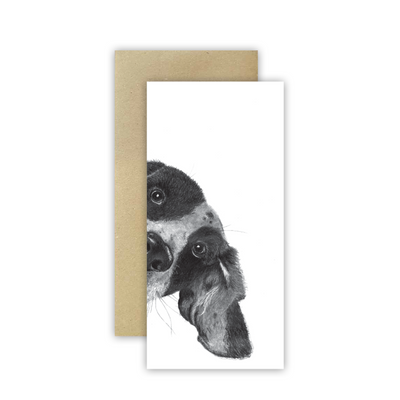 Peeking Dog Card